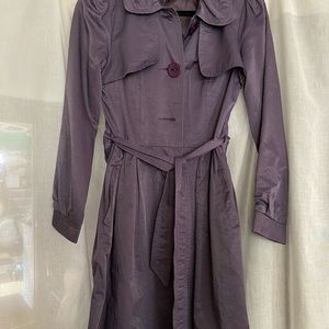 Amethyst Satin Trench Dress M